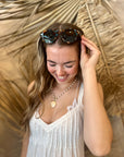 Nantucket Sunglasses - Teal Botanico