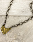Mixed Metal Heart Necklace