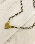 Mixed Metal Heart Necklace