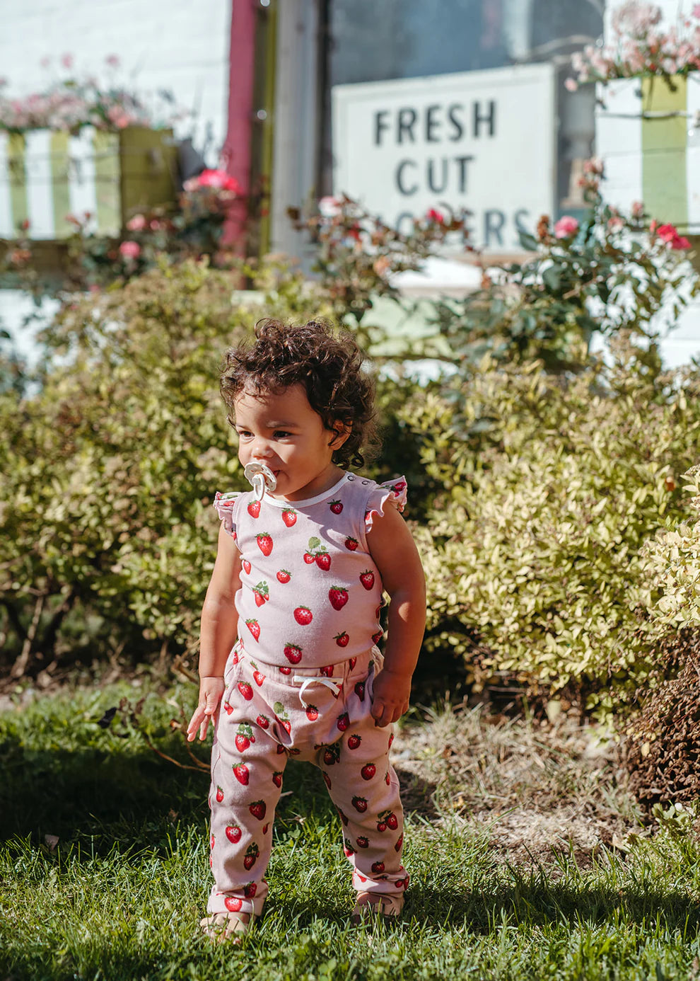 Strawberry Ruffle Onesie