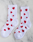 Lovely Heart Crew Socks