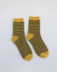 Thin Stripe Sock - Mustard