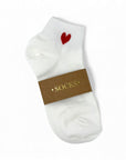 Mini Heart Ankle Sock - Red