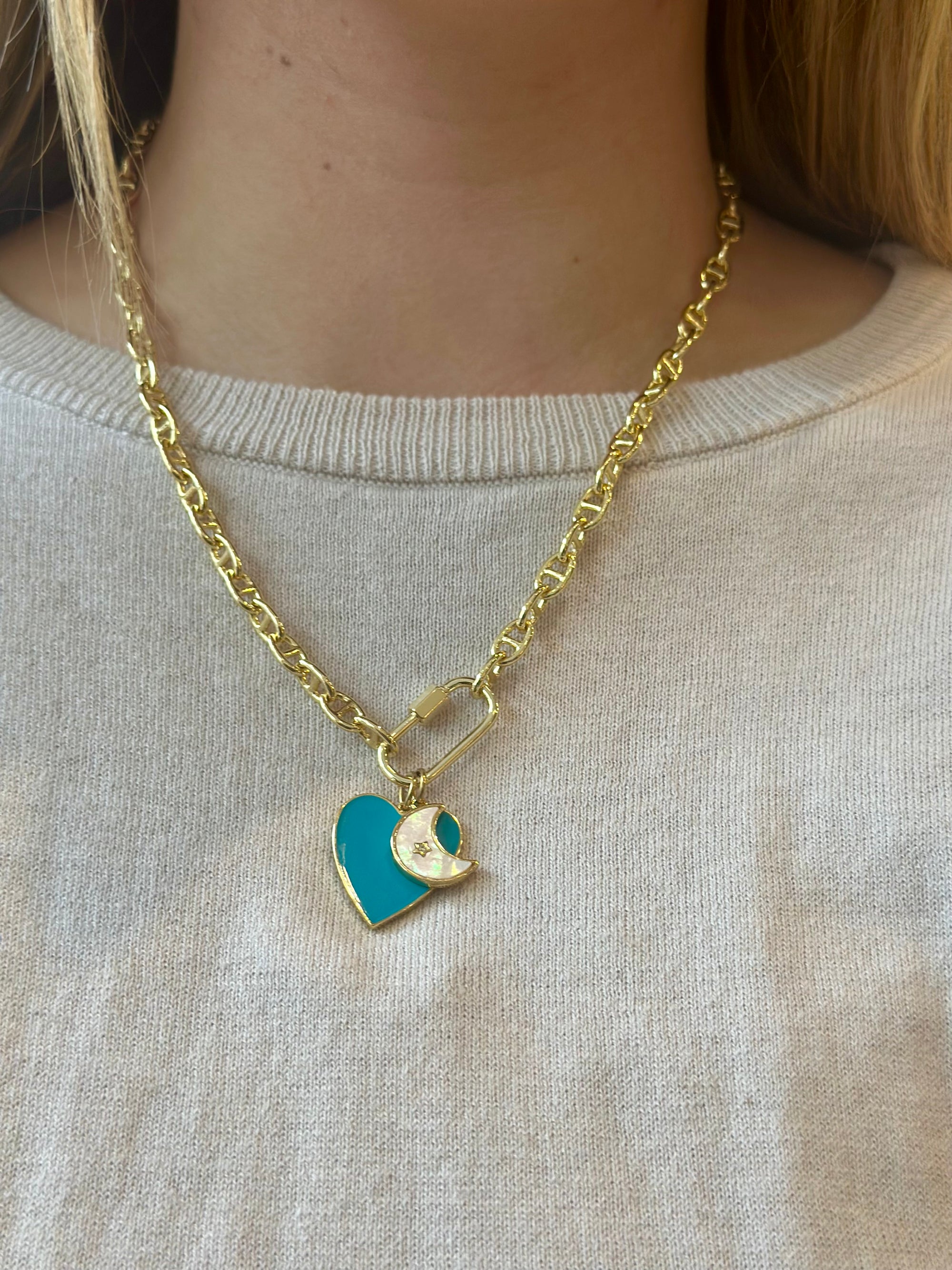 TCP Teal Heart Charm