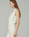Relaxed Tailored Vest - Natural Stripe
