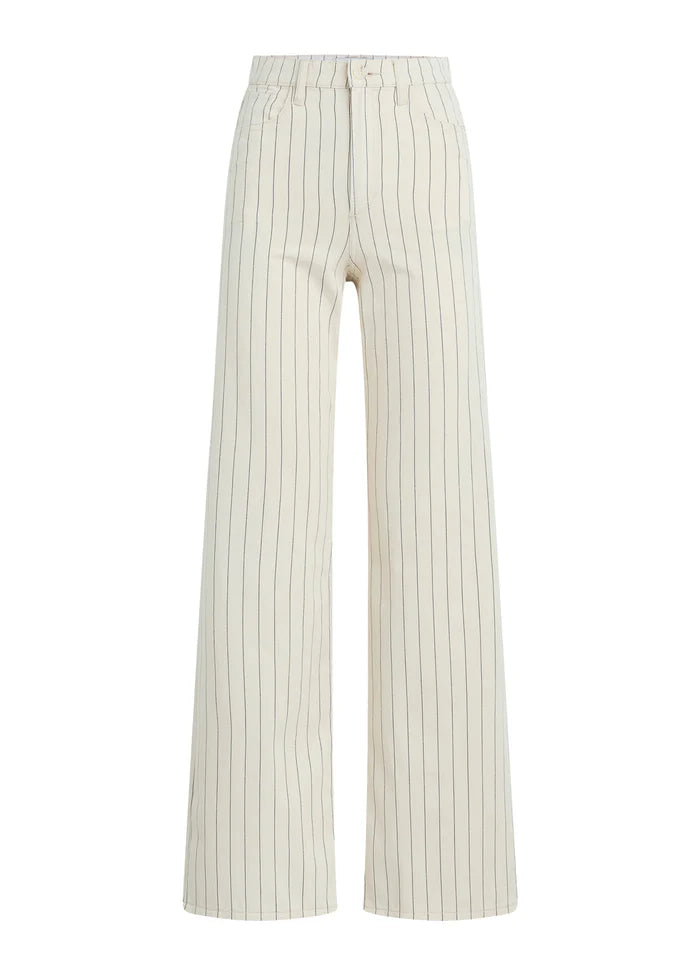 Mia Wide Leg Ankle - Natural Stripe