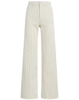 Mia Wide Leg Ankle - Natural Stripe