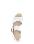 Slingback Platform Wedge Woven Sandal - Cream
