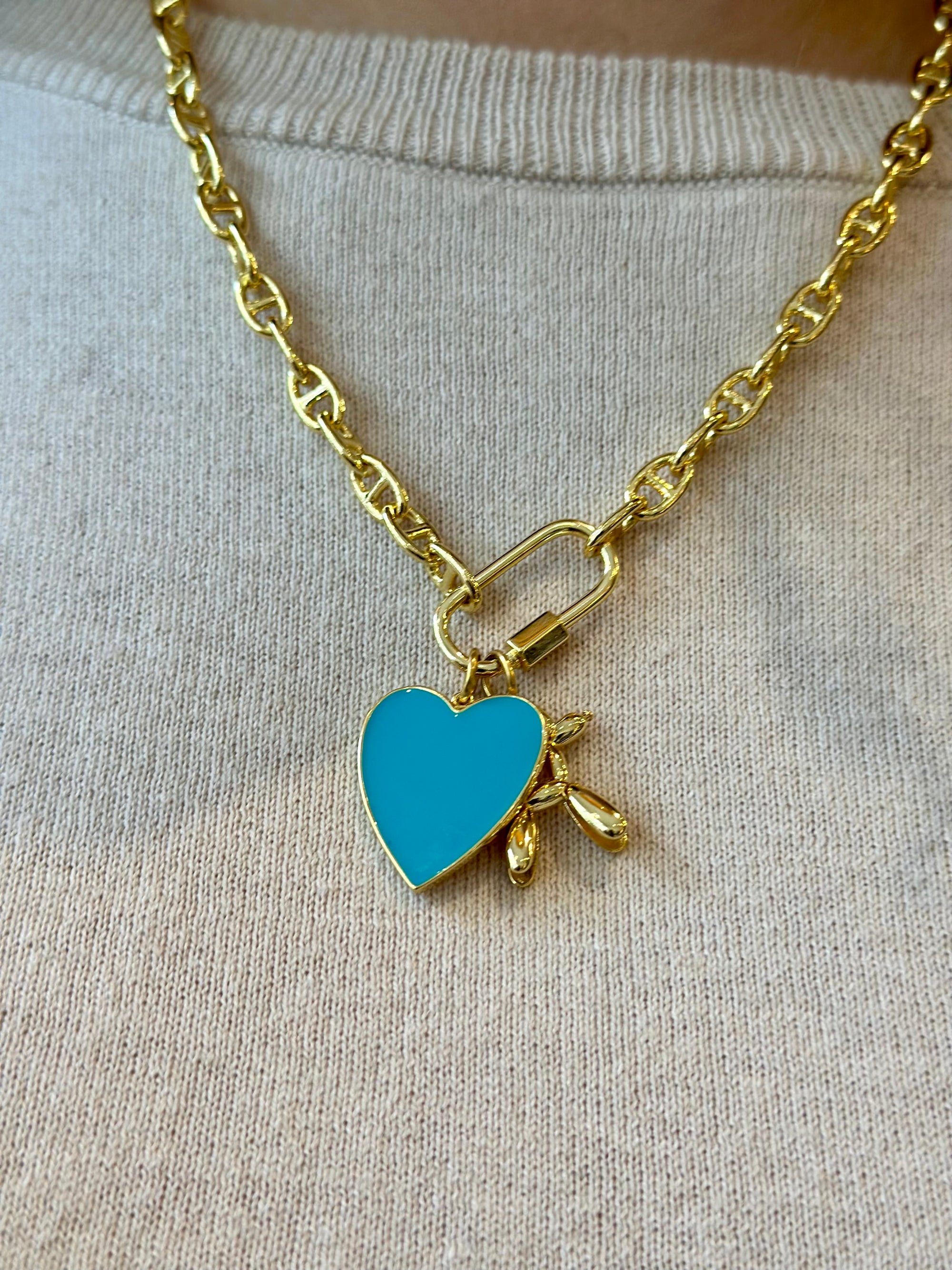 TCP Teal Heart Charm