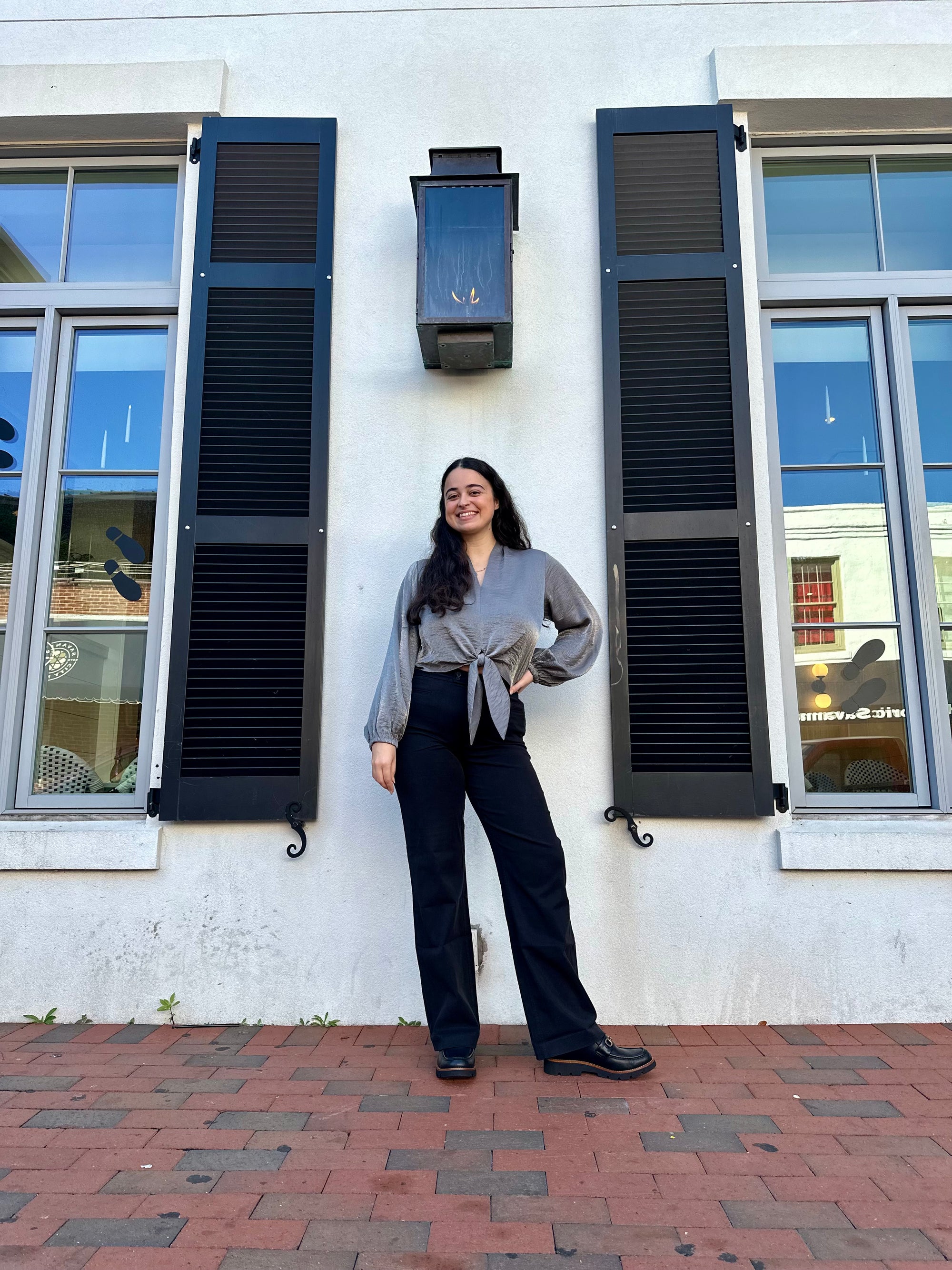 Scarlet Tie Front Top