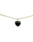 TCP Black Puff Heart Charm