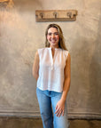 Mila Top - White Eyelet