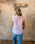Mila Top - Pink Parrot Print