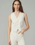 Relaxed Tailored Vest - Natural Stripe
