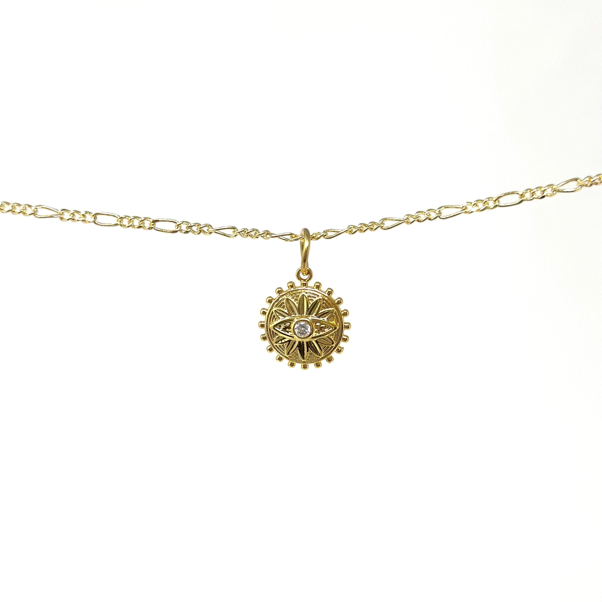 TCP Studded Evil Eye Coin Charm