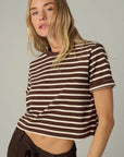 Boxy Tee - Brown & Sand