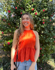 Floren Ruffle Hem Halter