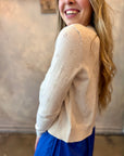 Pointelle Cardigan - Oatmeal