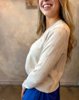 Pointelle Cardigan - Oatmeal
