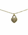 TCP Pave Heart Padlock Charm