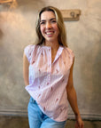 Mila Top - Pink Parrot Print