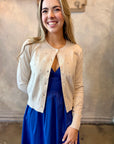 Pointelle Cardigan - Oatmeal