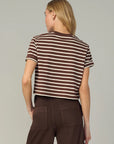 Boxy Tee - Brown & Sand