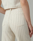 Mia Wide Leg Ankle - Natural Stripe