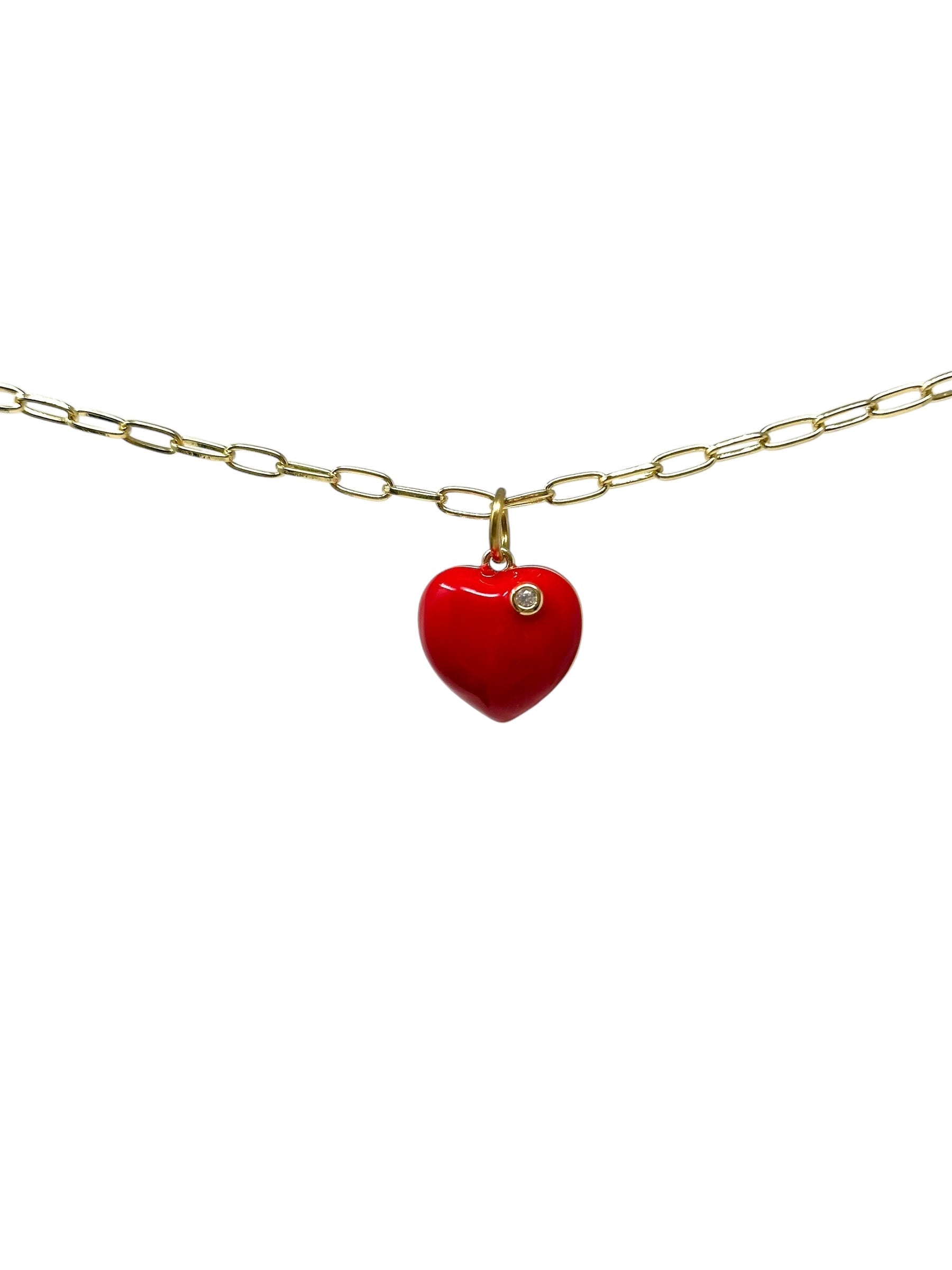 TCP Red Puff Heart Charm