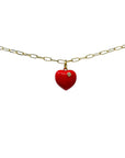 TCP Red Puff Heart Charm