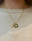 TCP Black Square Shell Charm