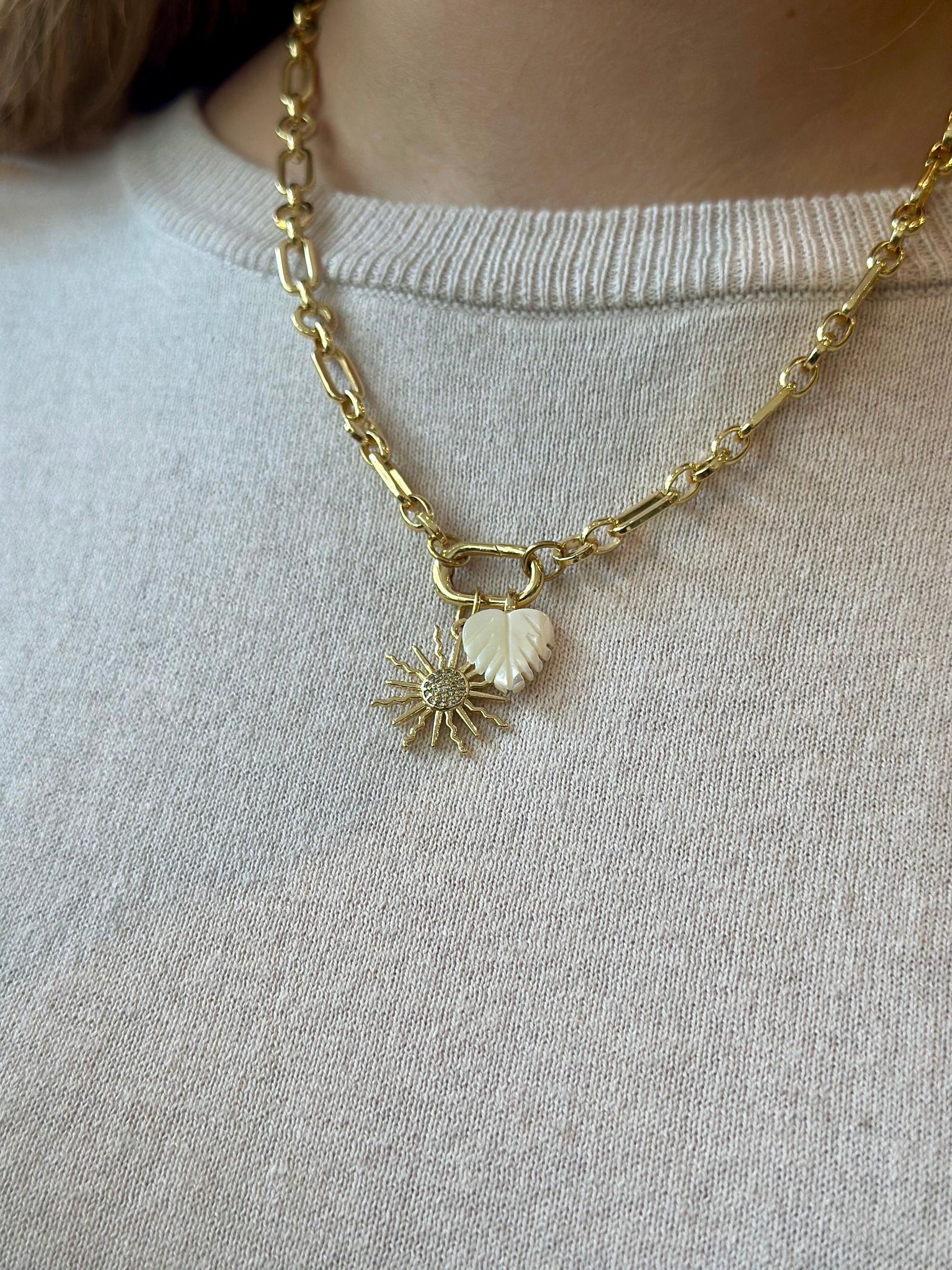 TCP Carved Leaf Charm