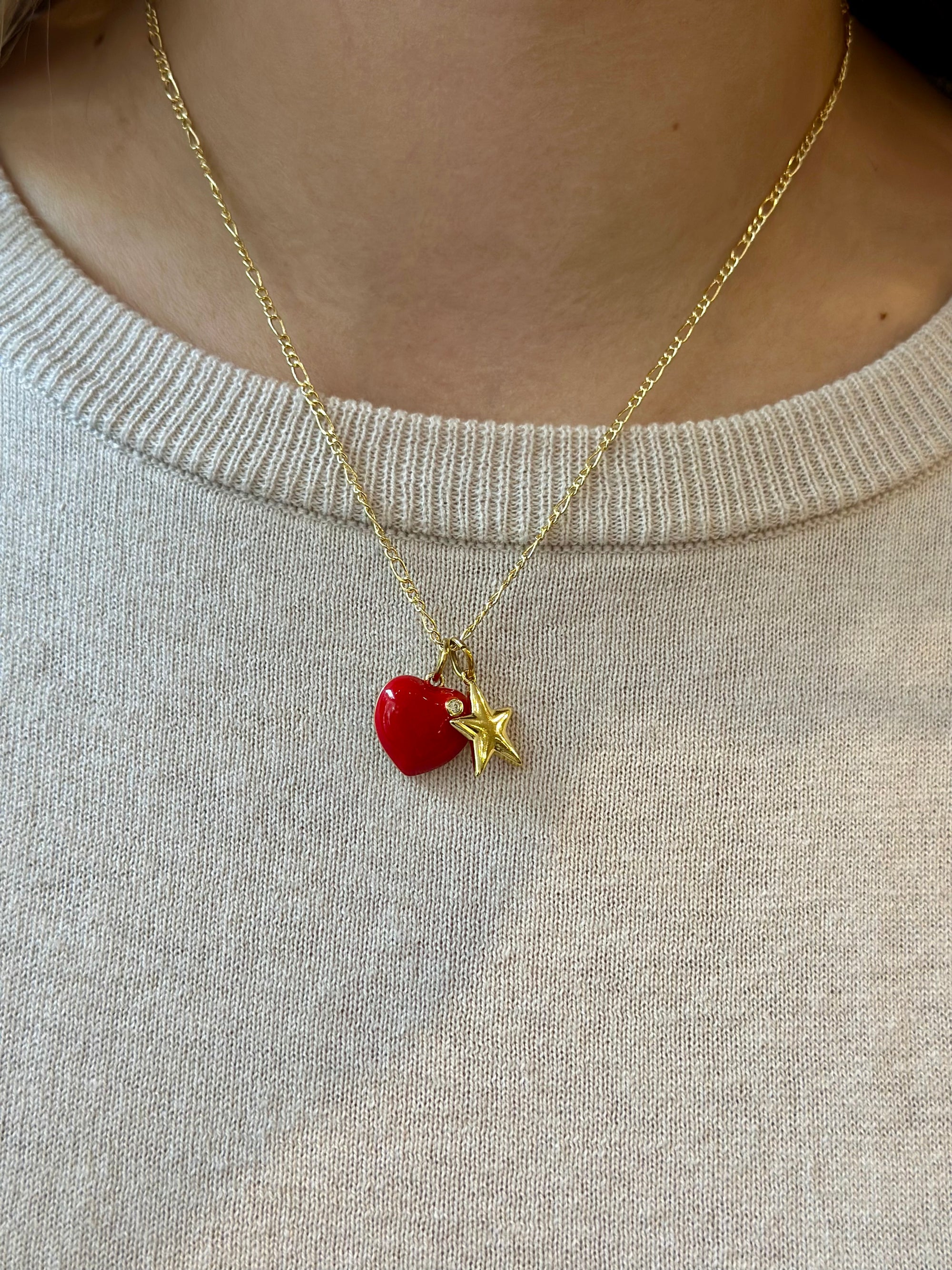 TCP Red Puff Heart Charm