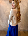 Pointelle Cardigan - Oatmeal