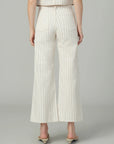 Mia Wide Leg Ankle - Natural Stripe