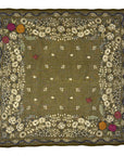 Embroidered Bandana - Olive