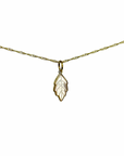TCP Carved Mother of Pearl Leaf Charm