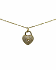 TCP Pave Heart Padlock Charm