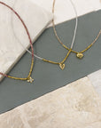Figgy Clear Bead Necklace & Heart Charm