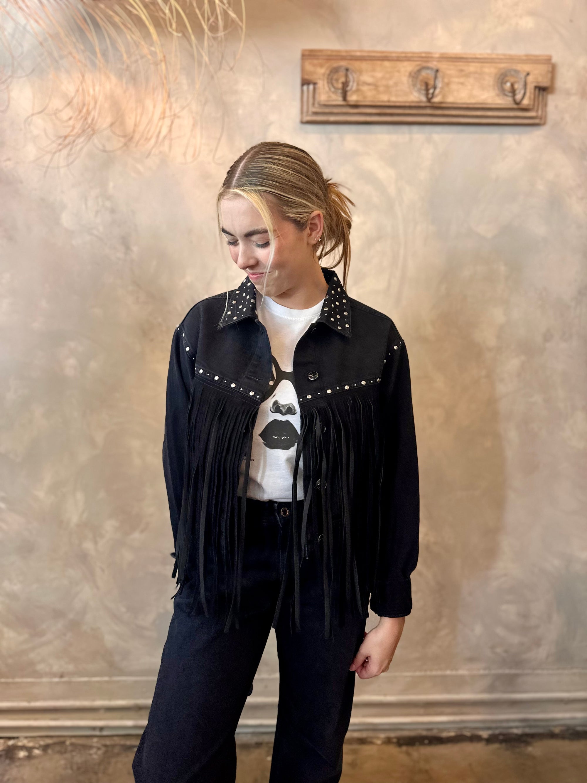 Jenna Fringe Denim Jacket