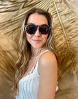Nantucket Sunglasses - Teal Botanico