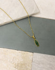Figgy Green Aventurine Oblong Charm