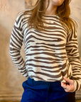 Tiger Stripe Sweater - Oat