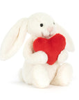 Bashful Red Love Heart Bunny - Medium