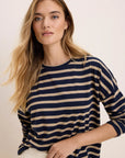 Soft Stripe Tee - Indigo