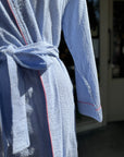 Seersucker Robe - Blue