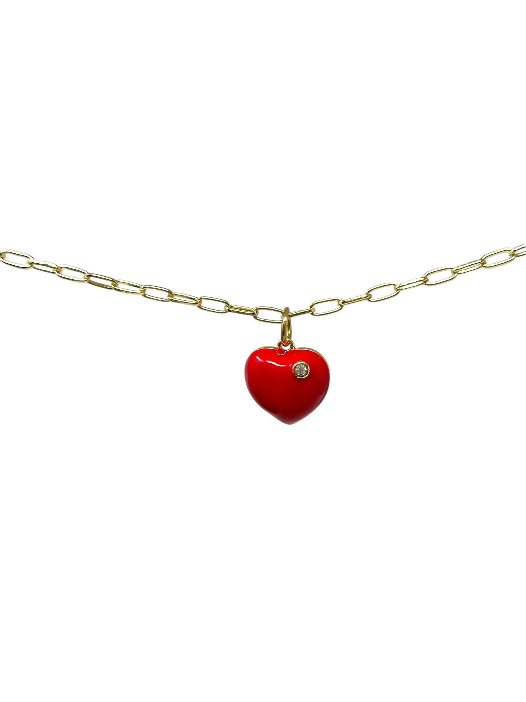 TCP Red Puff Heart Charm