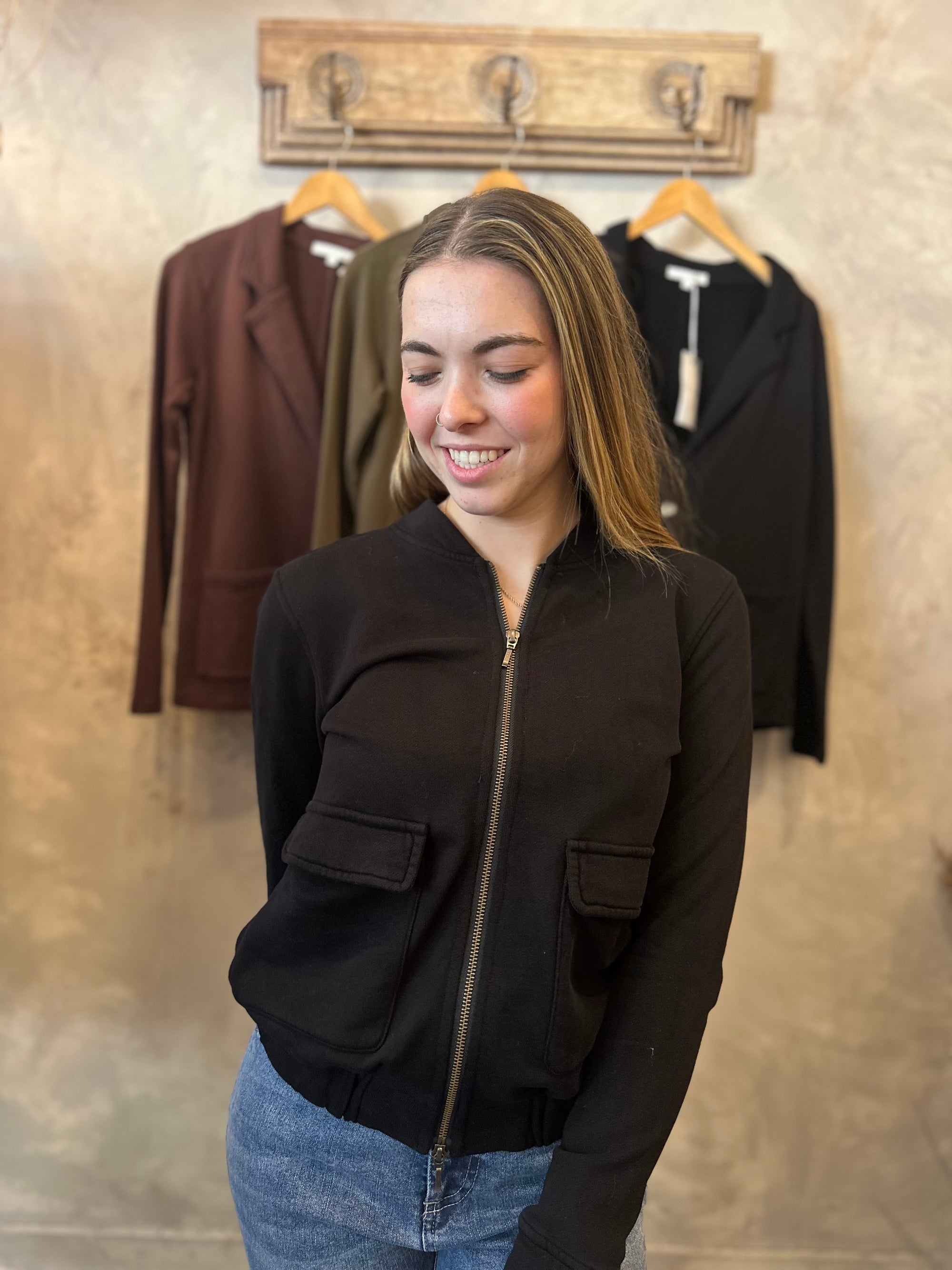 Patch Pocket Bomber - Black