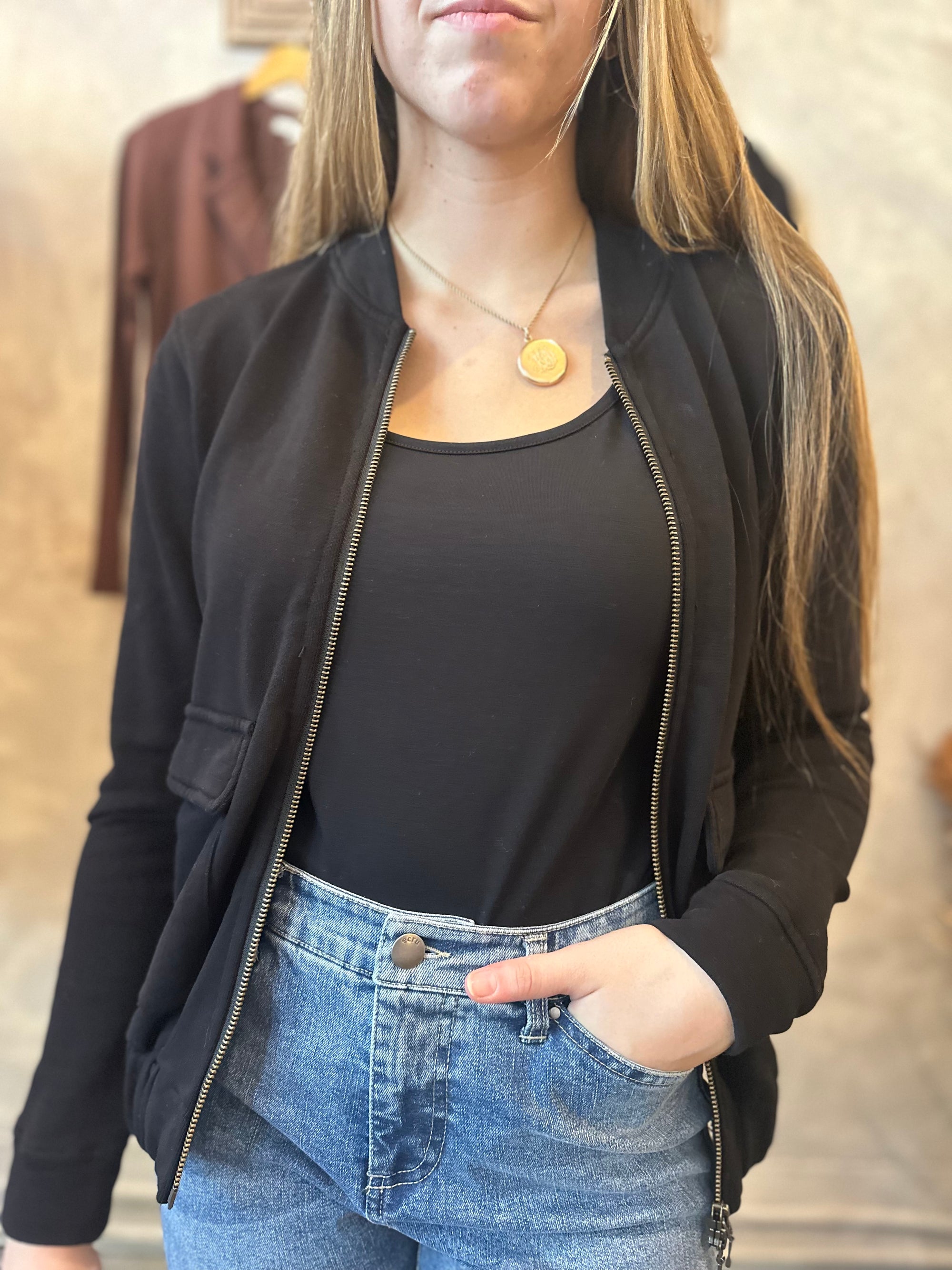 Patch Pocket Bomber - Black