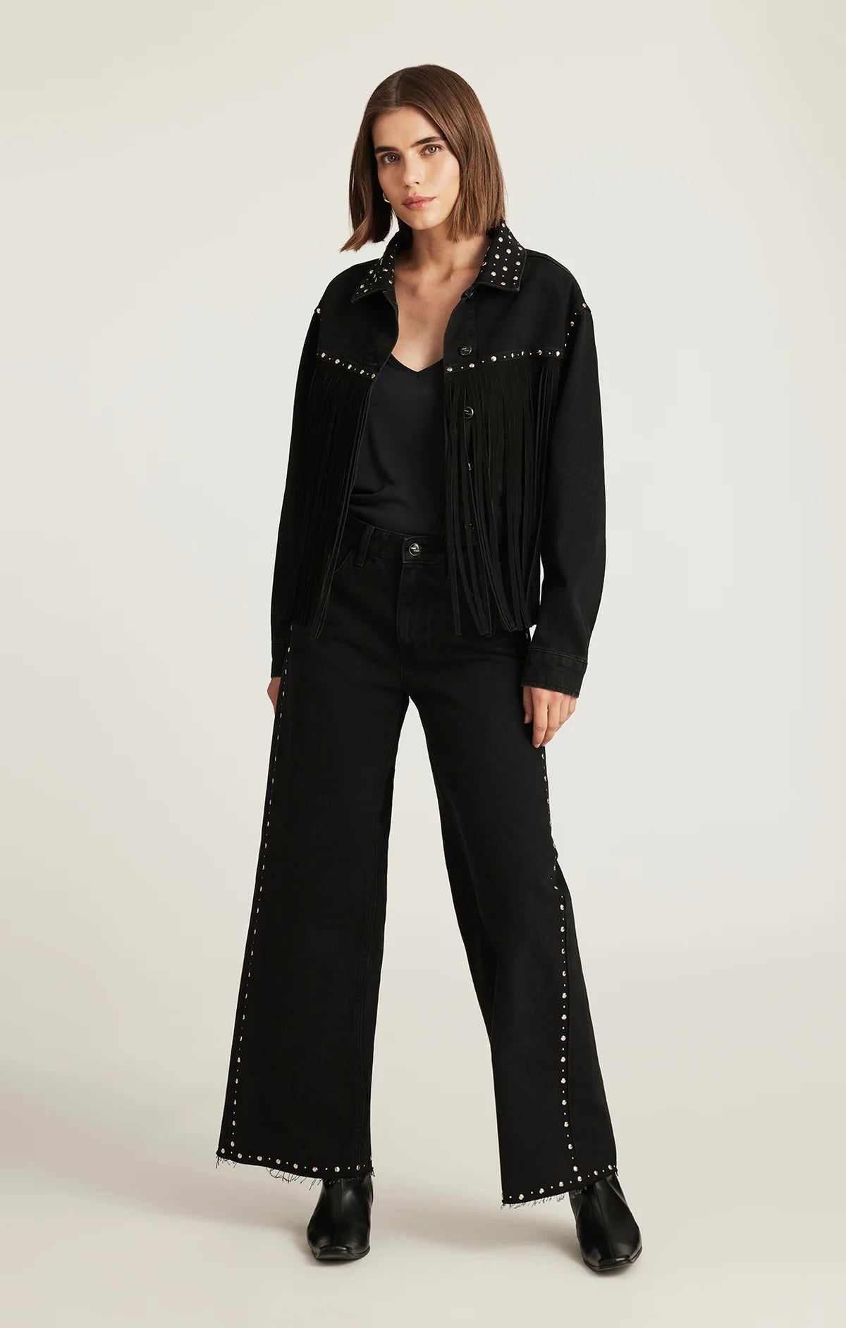 Jenna Fringe Denim Jacket